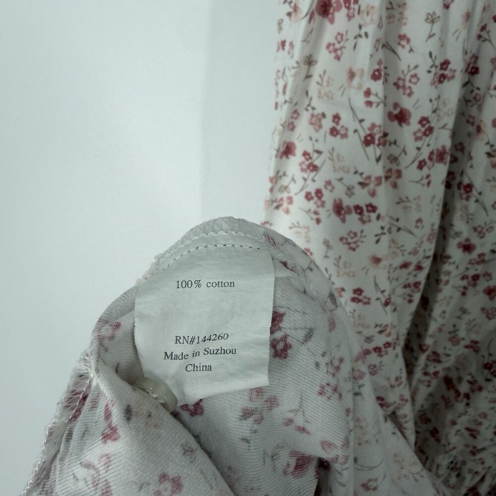 Petite Plume Chloe Nightgown Size Small Floral Print Sleep Dress Cottagecore - Picture 10 of 11